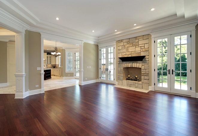 lustrous maple wood floors in kitchen